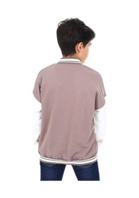 Resim Toontoy Erkek Çocuk Baskılı Kolej Hırka Kahve 