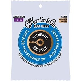 Resim Martin & Co MA535 SP Phosphor Bronze Akustik Gitar Telleri (Extra Light+ 11-52) 