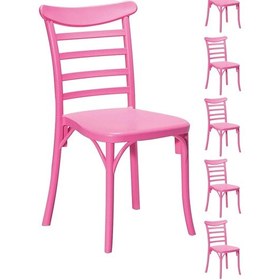 Resim 6 Adet Efes Pembe Sandalye / Balkon-bahçe-mutfak 