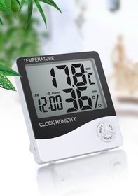 Resim Soillium Dijital Termometre Sıcaklık Ve Nem Ölçer Masa Saati Alarm Çok Fonksiyonlu Modern Şık Tasarım 