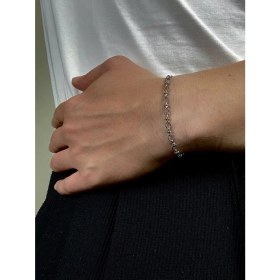 Resim Silver Erkek Zincir Bileklik Kadın Paslanmaz Çelik Renk Atmaz Unısex Kararmaz Çelik Bileklik 