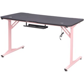 Resim Adore Mobilya Advent-X Oyuncu ve Bilgisayar Masası Siyah / Pembe 140x76x70 cm 