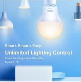 Resim Tapo Smart Wi-fi Light Bulb Dimmable 2-pack 