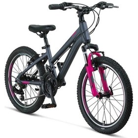Resim Mosso Wıldfıre L-20-v Kız Çocuk Bisikleti 280h 20 Jant 18 Vites Antrasit Pembe Çok Renkli 