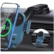 Resim Sunshine022 Mıknatıslı Hızlı Şarj Kablosuz Araç Şarj Cihazı Mavi Usb Havalandırmalı 