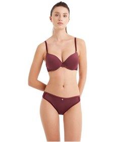 Resim Kadın Destekli Sütyen 51648 - Bordo Bordo 