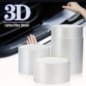 Resim Su geçirmez Nano Karbon Fiber 3D Araba Koruma Şeridi - PET Kauçuk Taban, Kapılar, Tamponlar, Motosiklet Dekoru için Çizik ve Çarpma Dirençli - Kolay Uygulanabilir Kendinden Yapışkanlı Bant 