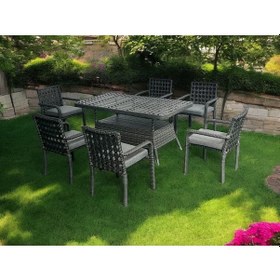 Resim Tu Tienda Siena 6 Kişilik Bahçe Balkon Mutfak Sandalyesi,antrasit Antrasit 