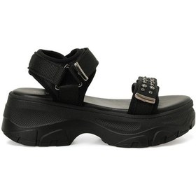 Resim Butigo 26s-304 6fx Siyah Kadın Spor Sandalet 000000000102688899 Siyah 