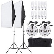 Resim FototekFotograf 50x70cm 5 Duylu Softbox Sürekli Işık,fotoğraf,video,youtuber Kit Ikili Strobist Set 