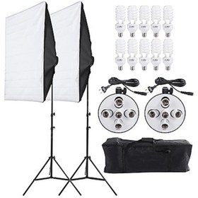 Resim FototekFotograf 50x70cm 5 Duylu Softbox Sürekli Işık,fotoğraf,video,youtuber Kit Ikili Strobist Set 