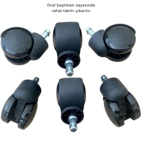 Resim Hayal Sepeti Ofis Çalışma Koltuğu Tekerleği 5 Adet Dayanıklı 