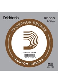 Resim Daddario Pb030 Akustik Gitar Tek Tel Phosphor Bronze 