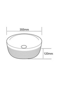 Resim Lena - Tezgah Üstü Porselen Lavabo - E-4000a Altın 