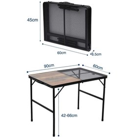 Resim Katlanabilir Ahşap Kamp Masası - Izgaralı - Madfox Eazy - 547210 