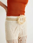 Resim Kadın Koton X Melis Ağazat - Püsküllü Hasır Kemer 