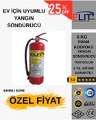 Resim ELİTyangın 6 KG FOAM KÖPÜKLÜ EV İÇİN UYGUN YANGIN SÖNDÜRME TÜPÜ 