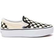 Resim Vans Classic Slip-on Checkerboard Platform Damalı Sneaker 