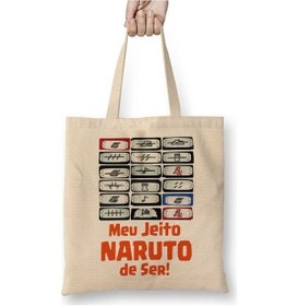 Resim Toyaso Naruto Bandanalar Beyaz Bez Çanta Uzun Saplı Alışveriş Çantası Plaj Çantası Beyaz 