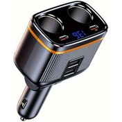 Resim Topshop1 Black Car Charger 2 Yuvalı Tip C Pd 45w Hızlı Şarj Usb Akıllı Telefon Şarj Cihazı Voltaj Tespitli 
