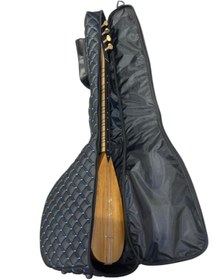 Resim Erga Müzik Saz Kılıfı Bağlama Kılıfı Korumalı Kalın Kılıf Uzun Sap Bağlama Kılıfı 