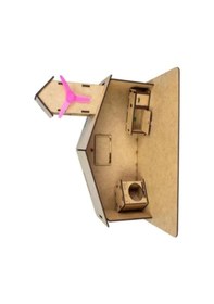 Resim Boyanabilir Rüzgar Enerjili Ev Yapım Seti 1 Adet Dinamo Plastik Pervane Fırça Akrilik Boya Mdf Ev Deney Proje 