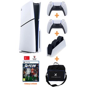 Resim Sony PlayStation 5 Slim 1TB CD Edition + 2 Kol + FC 26 Türkçe CD Oyun + Çanta + Şarj İstasyonu (CFI-2016 Avrupa) 