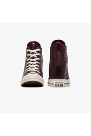 Resim Converse Chuck Taylor All Star Wedge Unisex Bordo Deri Platform Sneaker 
