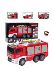 Resim Tıfıl Toys Sürtmeli 1:12 Sesli Işıklı Su Püskürtmeli Çift Merdivenli Full Fonksiyon Eğitici Çocuk Oyuncak Itfai 