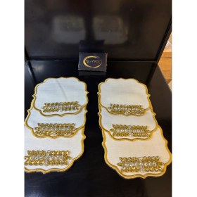 Resim ARS Home Decor Gold Taşlı 6'lı Kokteyl Peçetesi 