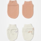 Resim Nessiworld Bibaby Biorganic Teach Me 2'Li Bebe Eldiven 72240 Red 