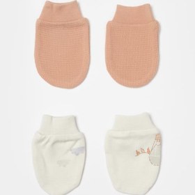 Resim Nessiworld Bibaby Biorganic Teach Me 2'Li Bebe Eldiven 72240 Red 