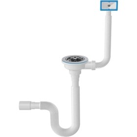 Resim Karaaliler Çöpmak Büyük Kafa Lavabo Sifonu Gider Borusu Körüklü Taşmalıklı 