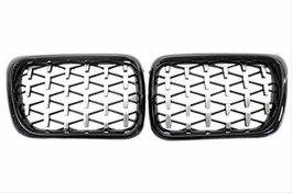 Resim Bmw 3 Serisi 1997-1999 E36 Diamond Panjur (Böbrek) Piano Black Çerçeve 