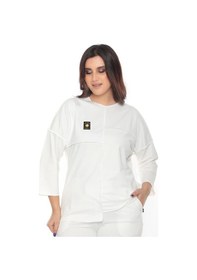 Resim Lady Majestic Cotton 1. Kalite Büyük Beden Özel Tasarım Eşofman Takımı Beyaz 