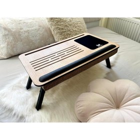 Resim Delixa Axolotl SUPPLYPLUS safir Telefon Tablet Bölmeli Katlanır Ayaklı Minderli Laptop Sehpası Bilgisayar Ç 