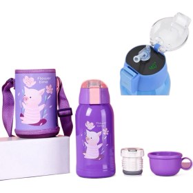 Resim 316 Paslanmaz Çelik Çocuk Soğuk Yalıtım Kupası LED Akıllı Termos Su Kupası 500ML(Yurt Dışından) 