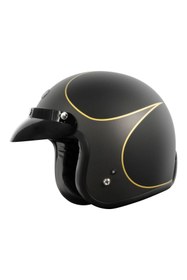 Resim TORC T-50 Del Mar Hardy Açık Motosiklet Kaskı Mat Siyah Gri 