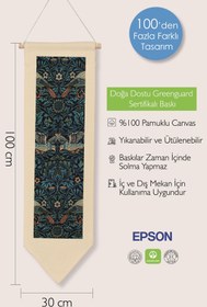 Resim William Morisse Duvar Halısı, Sanat Serisi Dekor, 100cm Kanvas Flama Askılı Duvar Örtüsü NO:678 - Renkli - 13 / 30 x 100 