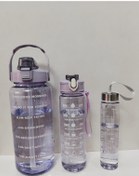 Resim ARDEM AR-DEM 3'lü Şeffaf Motivasyon Matarası#Kokusuz#Stickerli#Pipetli (Matara değil _Yaşam tarzı) 