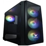 Resim VENTO VG10F 550W 80+ RGB 4x Fan Temperli Cam Mid Tower Siyah Bilgisayar Kasası 