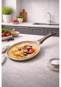 Resim 26 Cm Krep Döküm Tava - Cappucıno 