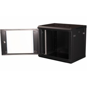 Resim Lande - 9U 19" Duvar Tipi Rack Kabinet - Genişlik: 600 mm | Derinlik: 450 mm - Siyah (Demonte) 
