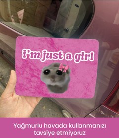 Resim moontainills I am just a girl Araba Magneti 