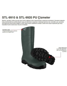Resim Starline STL-9920M S4 Src Miflonlu Kısa Pu Antistatik Haki Çizme Çelik Burun 