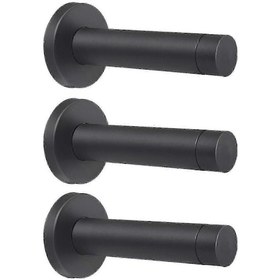 Resim Zemin Koruması İçin Ağır Hizmet Tipi Kapı Stoperi 3'lü Paket Siyah 