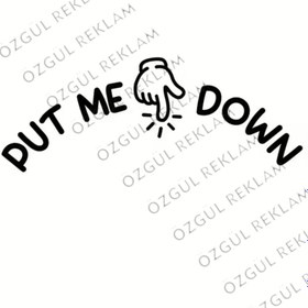 Resim ÖZGÜL REKLAM "Beni Yere Bırak" tuvalet WC Sticker 