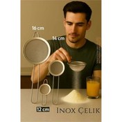 Resim shopwave Inox Süzgeç Seti - 3 Boy Çok Amaçlı Süzgeç 304 Çelik Profesyoneller İçin 