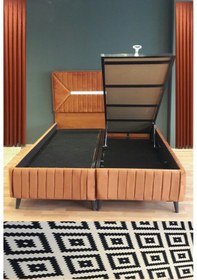 Resim Nivabaza Çift Kişilik Sandıklı Havuzlu Baza Letter Set 