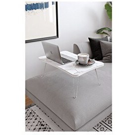 Resim Zuesse Dizayn Taşınabilir Katlanır Yatak Koltuk Üstü Hasta Servis Laptop Bilgisayar Çalışma Sehpası Çok Renkli 